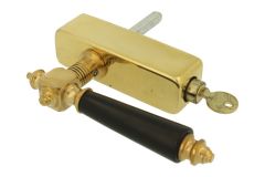 Handle Tilt & Turn with lock (1890) polished brass ebony