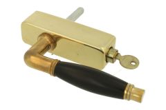 Handle Tilt & Turn with lock (1926) polished brass ebony