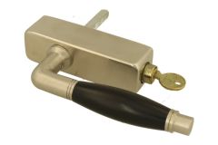 Handle Tilt & Turn with lock (1928) satin nickel ebony
