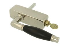 Handle Tilt & Turn with lock (1928) nickel ebony
