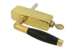 Handle Tilt & Turn with lock (1932) polished brass ebony