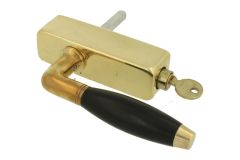 Handle Tilt & Turn with lock (1931) polished brass ebony