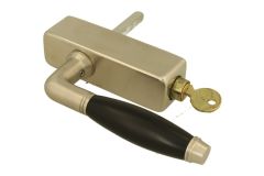 Handle Tilt & Turn with lock (1929) satin nickel ebony