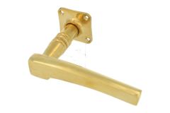 Single door handle right with rosette polished brass (1895)