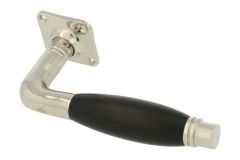 Single door handle with rosette nickel ebony (1928)