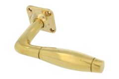 Single door handle with rosette polished brass (1932)
