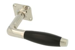 Single door handle with rosette nickel ebony (1932)