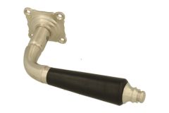 Single door handle with rosette satin nickel ebony (1904)