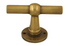 Single door handle with rosette T model antique brass