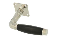 Single door handle with rosette nickel ebony (1931)