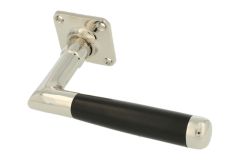 Single door handle with rosette nickel ebony (1918)