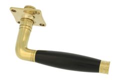 Single door handle polished brass ebony (1926)