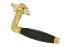 Single door handle polished brass ebony (1931)