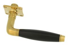 Single door handle polished brass ebony (1929)