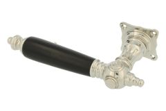 Single door handle left nickel ebony (1892)