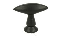 Cabinet knob cast iron black powder coated 40x13mm H35mm