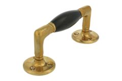 Pull handle 140mm polished brass bakelite