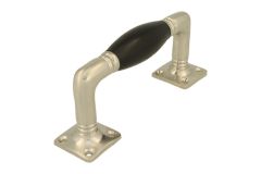 Pull handle 130mm satin nickel ebony
