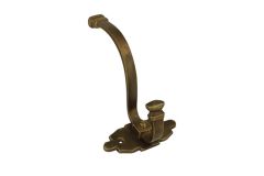 Coat hook antique brass, depth 130mm, rosette 105x45mm