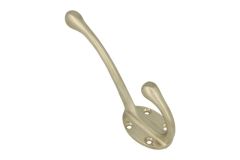 Coat hook satin nickel, depth 70mm, rosette 32x44mm