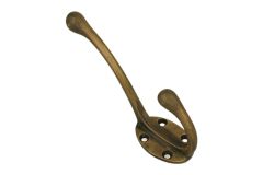 Coat hook antique brass, depth 70mm, rosette 32x44mm