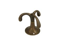 Triple ceiling hook antique brass rotating H53mm, Ø 60mm
