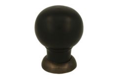 Cabinet knob ebony with antique brass 39mm H48mm