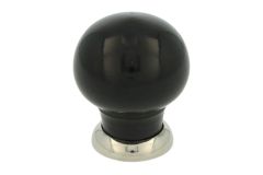 Cabinet knob bakelite with nickel 39mm H48mm