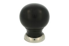 Cabinet knob ebony with nickel 39mm H48mm