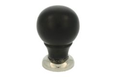Cabinet knob ebony with nickel 25mm H39mm