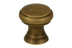 Cabinet knob antique brass small Ø 17mm H17mm