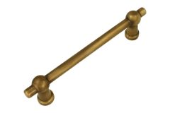 Kitchen handle "Chemin de fer" antique brass 128mm
