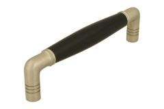Kitchen handle 1920's satin nickel 128mm Center-To-Center
