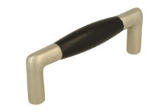 Kitchen handle 1930's satin nickel ebony