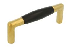 Kitchen handle 1930's polished brass ebony