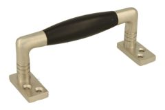 Pull handle 105mm satin nickel ebony