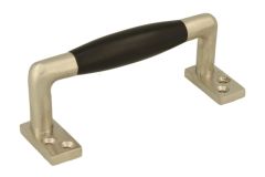 Pull handle 105mm modern design satin nickel ebony
