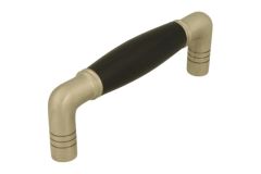 Kitchen handle 1920's satin nickel 96mm Center-To-Center