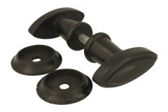 Pair of knobs ebony with ornamental edge 68x32 mm