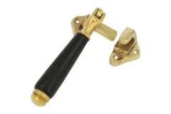 Window fastener (1908) polished brass bakelite Right