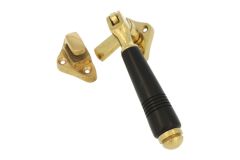 Window fastener (1908) polished brass ebony Left