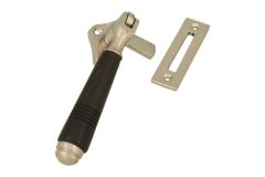 Window fastener reversible satin nickel ebony (1908)