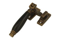 Window fastener (1928) reversible antique brass bakelite