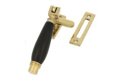 Window fastener (1928) reversible polished brass ebony