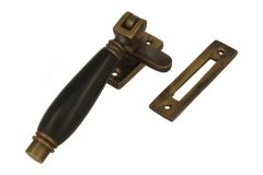 Window fastener reversible antique brass bakelite (1928)