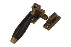 Window fastener (1932) reversible antique brass bakelite