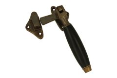 Window fastener (1929) antique brass ebony Left