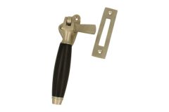 Window fastener reversible satin nickel ebony (1929)