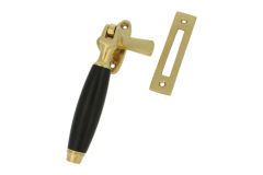 Window fastener reversible polished brass ebony (1929)