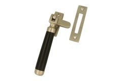 Window fastener reversible satin nickel ebony (1918)